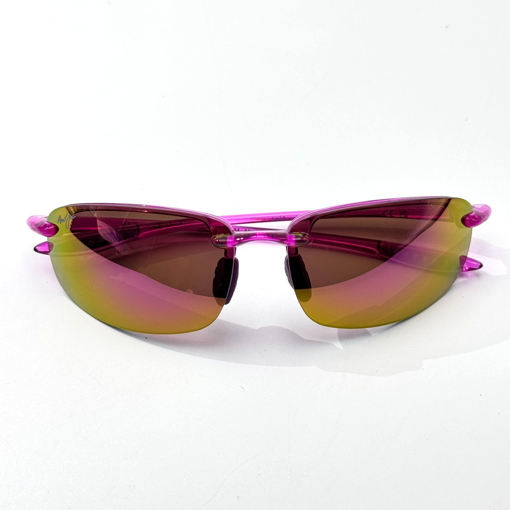 Maui Jim Sunglasses Ho'okipa MP MJ0407 006 Transparent Pink Wrap Polarized Lens